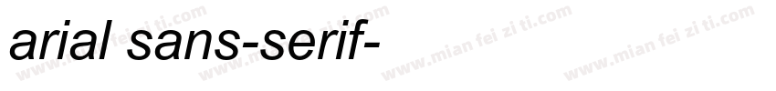arial sans-serif字体转换